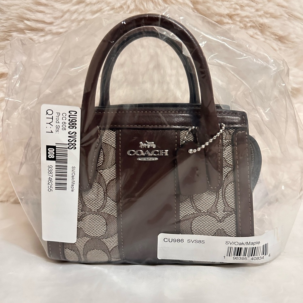 Coach Andrea mini carryall in signature jacquard